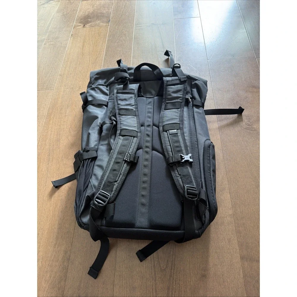 Thule Covert DSLR Rolltop Backpack Black Camera Laptop Drone Bag Nylon Used